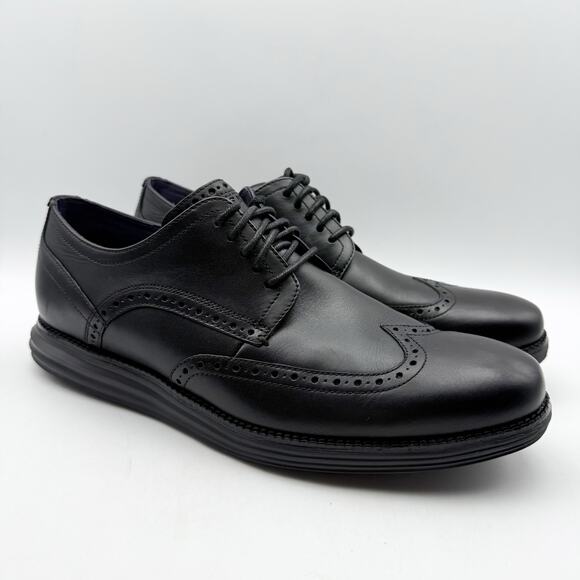 Cole Haan Mens Original Grand Wing Tip Oxford Shoes US 11 M Black Leather NWOB main image 12